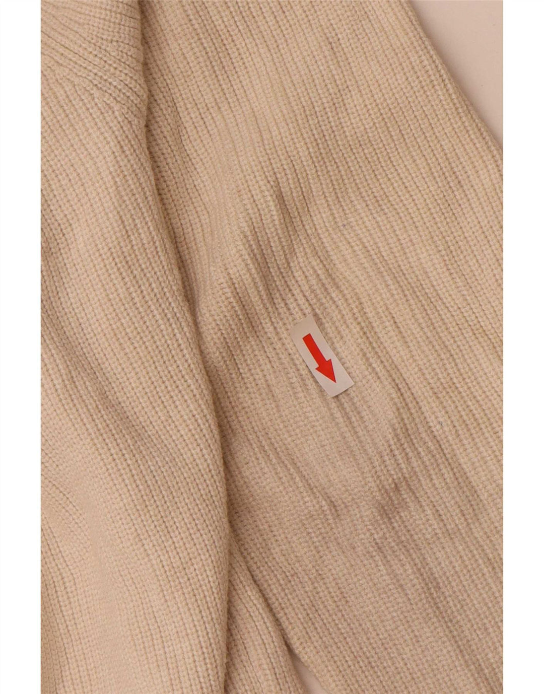 Zara Mens Boat Neck Jumper Sweater Medium Off White Cotton