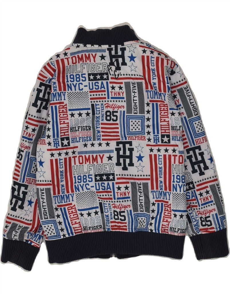 TOMMY HILFIGER Boys Reversible Jacket 4-5 Years Navy Blue Patchwork | Vintage Tommy Hilfiger | Thrift | Second-Hand Tommy Hilfiger | Used Clothing | Messina Hembry 