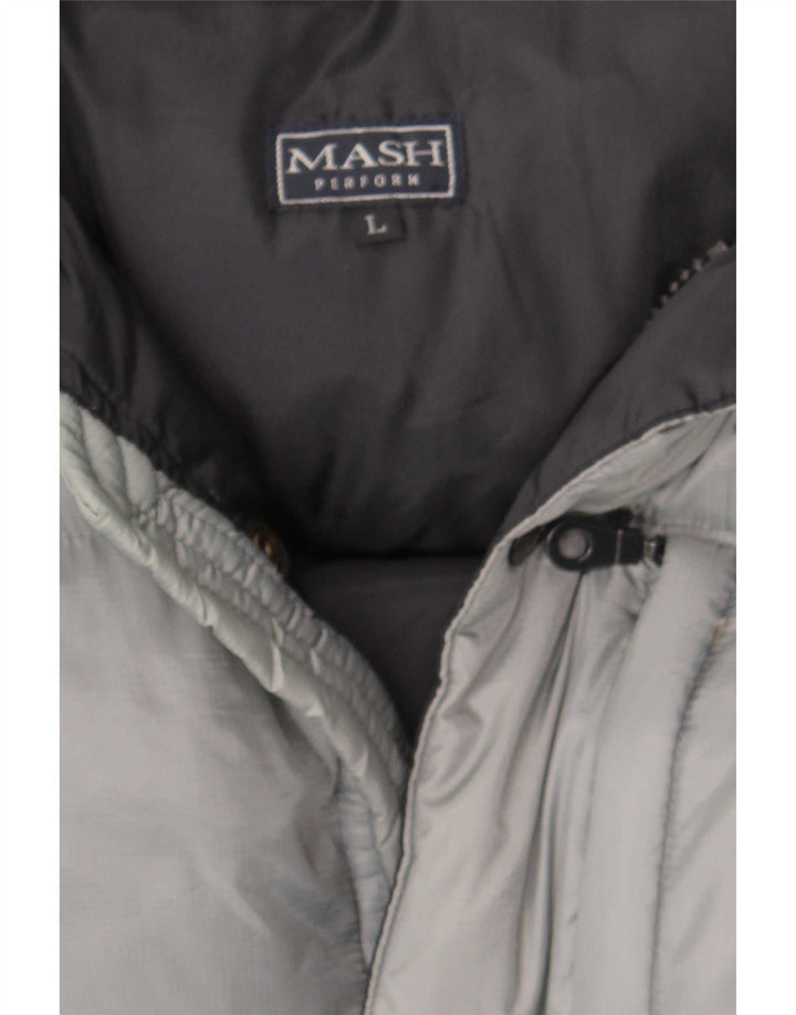 Mash Mens Hooded Padded Jacket UK 40 Large Grey