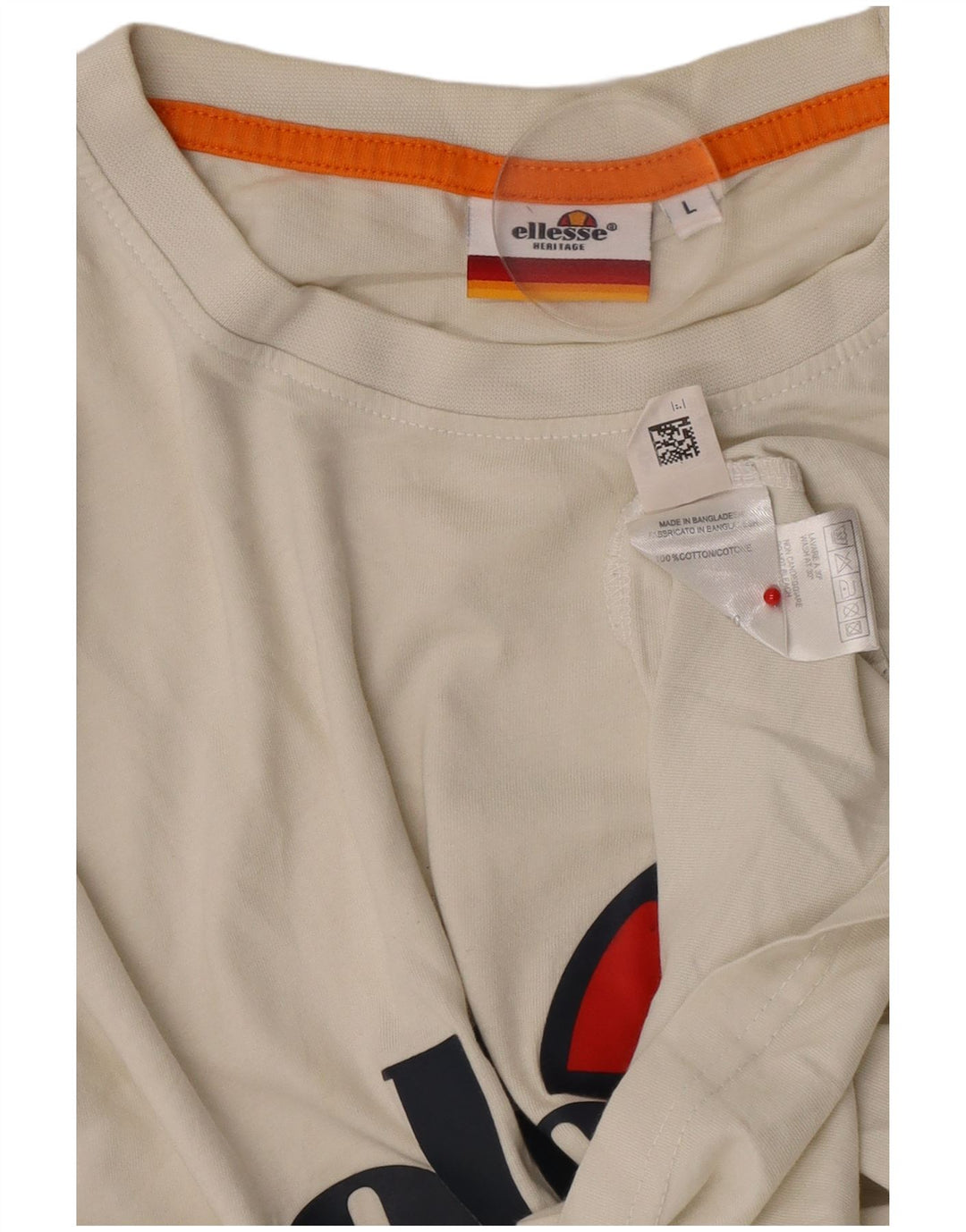 Ellesse Mens Heritage Graphic T-Shirt Top Large White Cotton