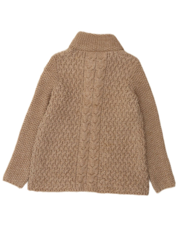 Marks & Spencer Womens Cardigan Sweater UK 14 Medium Brown Acrylic
