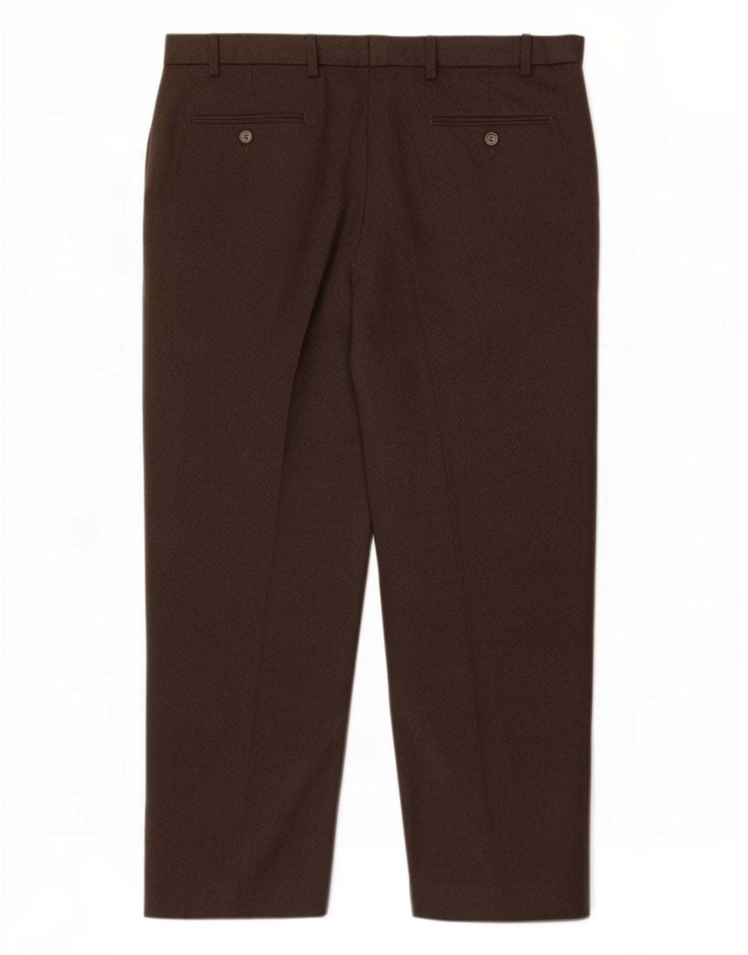 Marks & Spencer Mens Regular Suit Trousers W38 L29 Brown Polyester