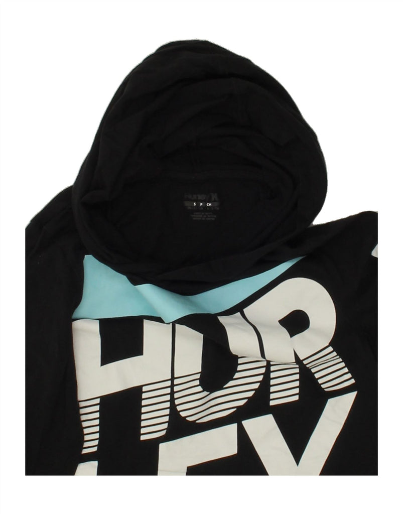 HURLEY Boys Graphic Hoodie Jumper 8-9 Years Small Black Vintage Hurley and Second-Hand Hurley from Messina Hembry 