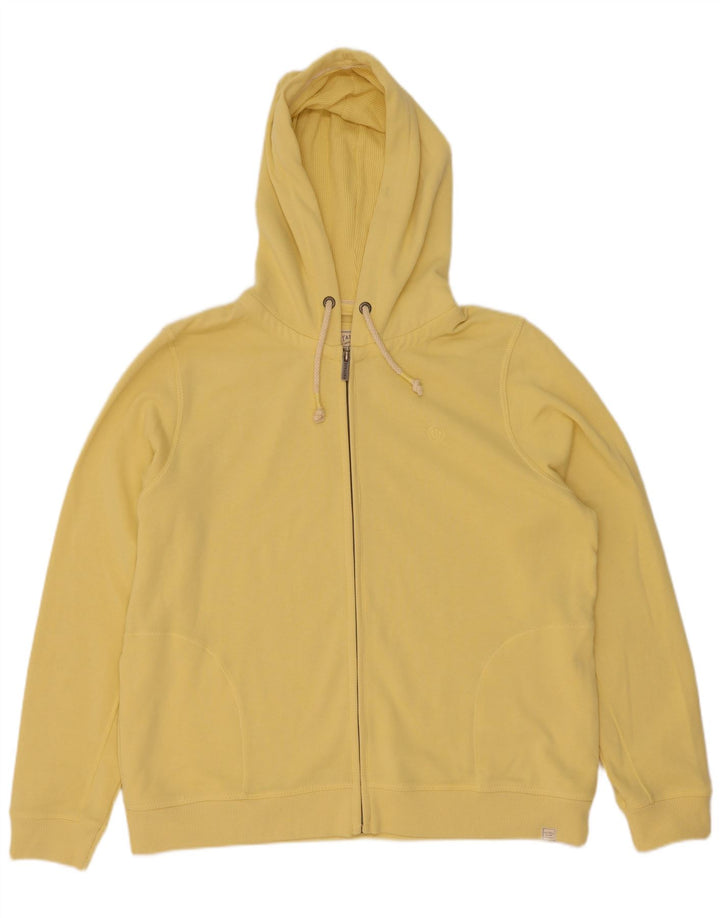 Fat Face Mens Zip Hoodie Sweater Large Yellow Cotton
