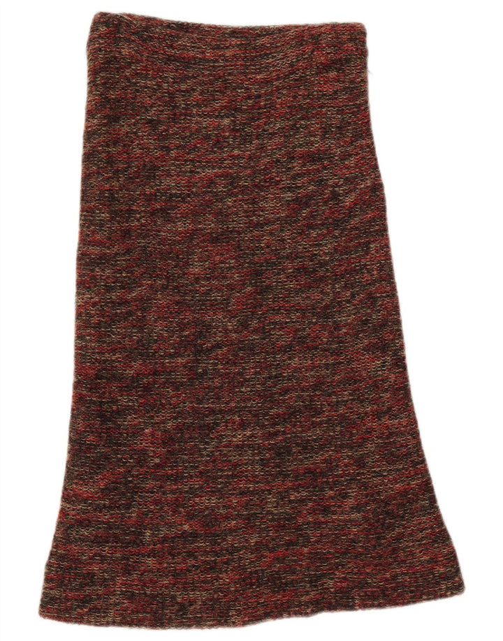 Vintage Womens Knit A-Line Skirt W27 Small Multicoloured Flecked Wool
