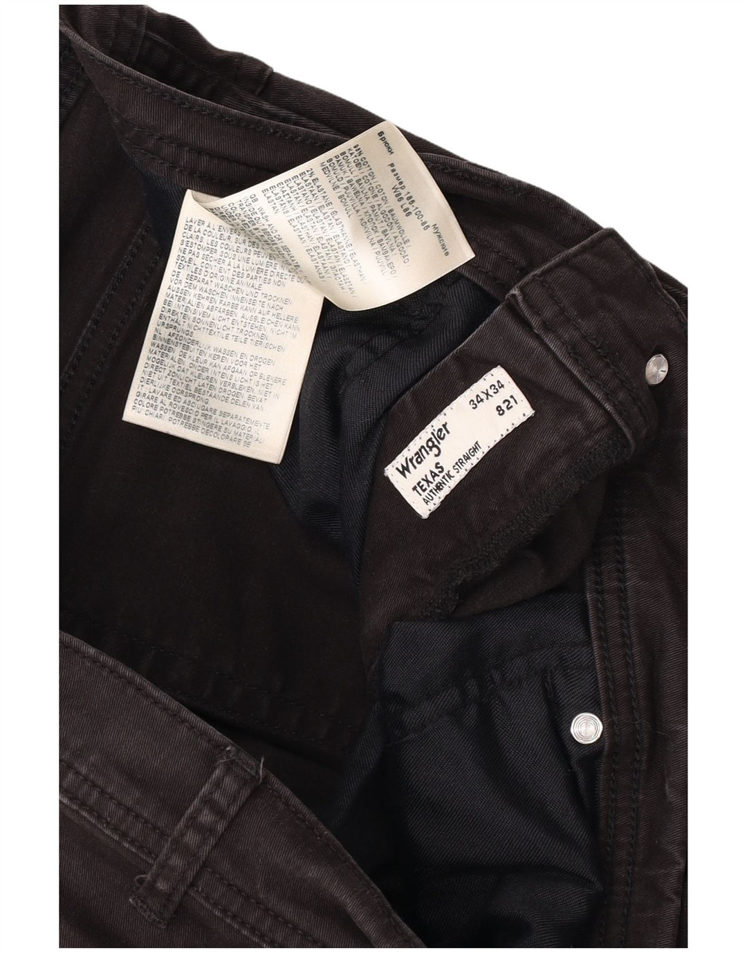 Wrangler Mens Texas Straight Jeans W34 L34 Grey Cotton