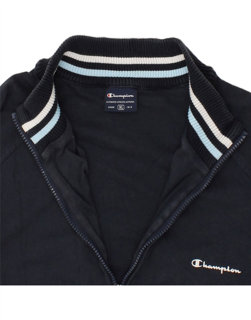 CHAMPION Mens Tracksuit Top Jacket XL Navy Blue Cotton Vintage Champion and Second-Hand Champion from Messina Hembry 