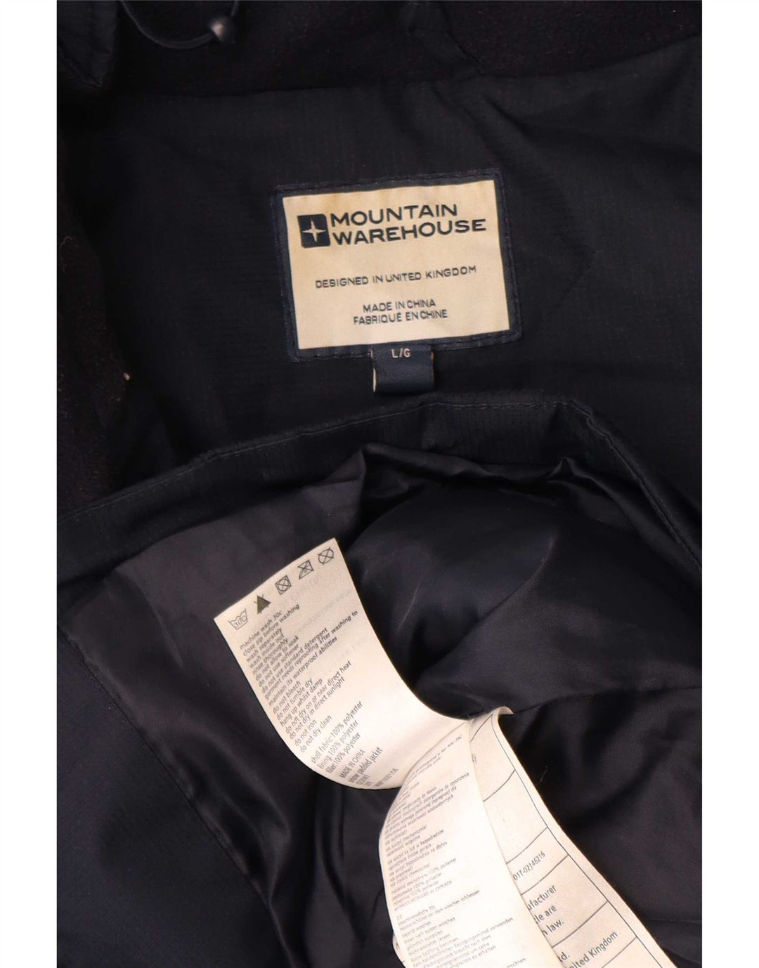 Mountain Warehouse Mens Hooded Padded Jacket UK 40 Large Navy Blue