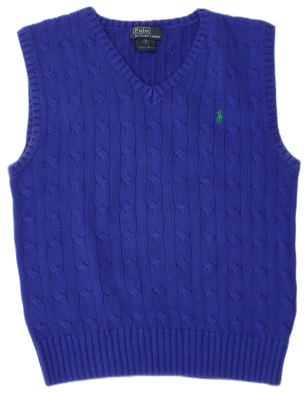 POLO RALPH LAUREN Boys Vest Tank Top 6-7 Years Blue Cotton
