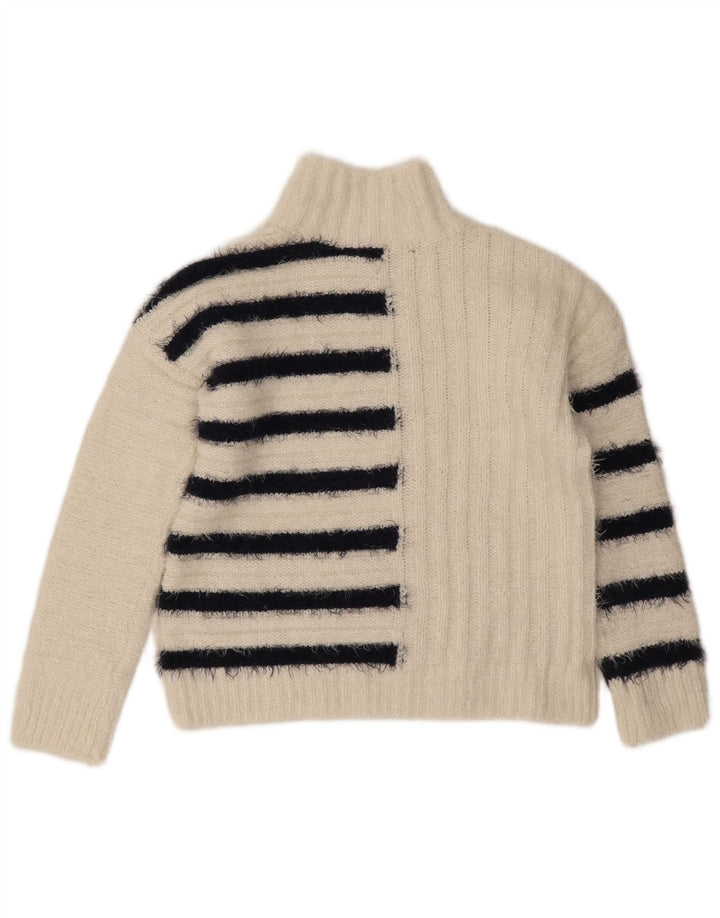 Marks & Spencer Womens Turtle Neck Jumper Sweater UK 10 Small Off White