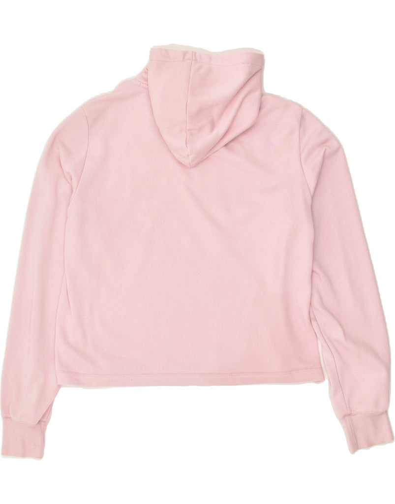 CHAMPION Womens Crop Hoodie Jumper UK 20 2XL Pink Cotton | Vintage Champion | Thrift | Second-Hand Champion | Used Clothing | Messina Hembry 