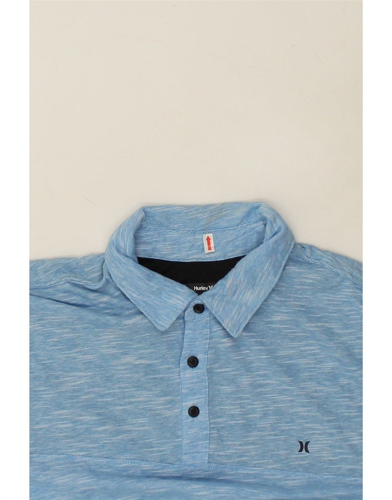 HURLEY Mens Polo Shirt XL Blue Pinstripe Cotton | Vintage Hurley | Thrift | Second-Hand Hurley | Used Clothing | Messina Hembry 