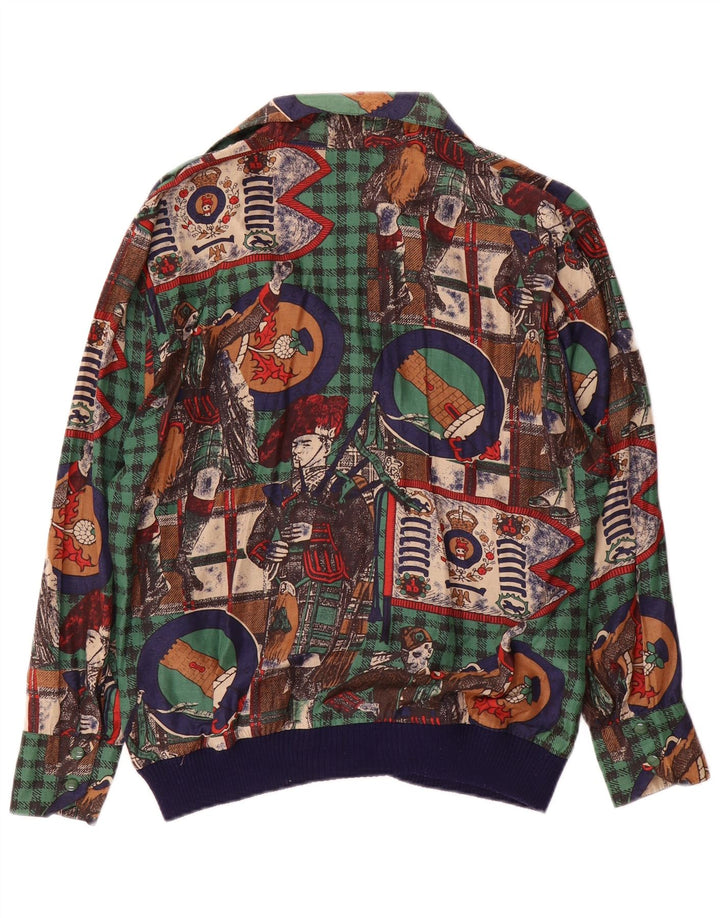 Tru Womens Graphic Long Sleeve Blouse Top EU 40 Medium Multicoloured Check