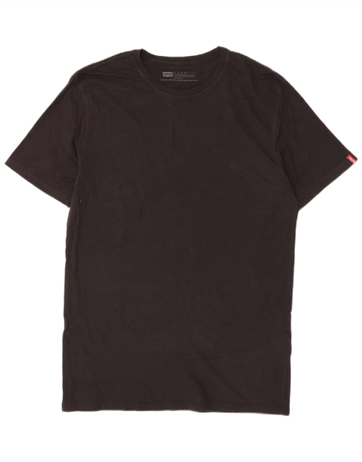 LEVI'S Mens Slim Fit T-Shirt Top XL Black Cotton