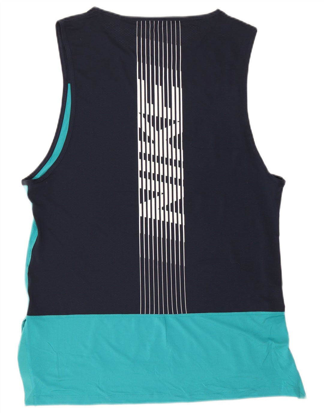 Nike Mens Dri Fit Graphic Vest Top Large Navy Blue Colourblock