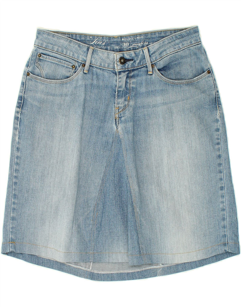 LEVI'S Womens Bold Curve Denim Skirt W30 Medium Blue Cotton Vintage Levi's and Second-Hand Levi's from Messina Hembry 