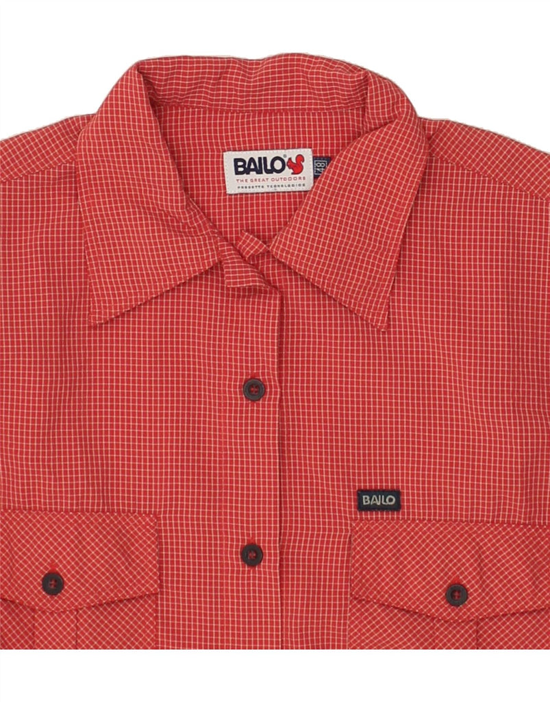 BAILO Womens Shirt EU 48 2XL Red Check Polyamide | Vintage Bailo | Thrift | Second-Hand Bailo | Used Clothing | Messina Hembry 