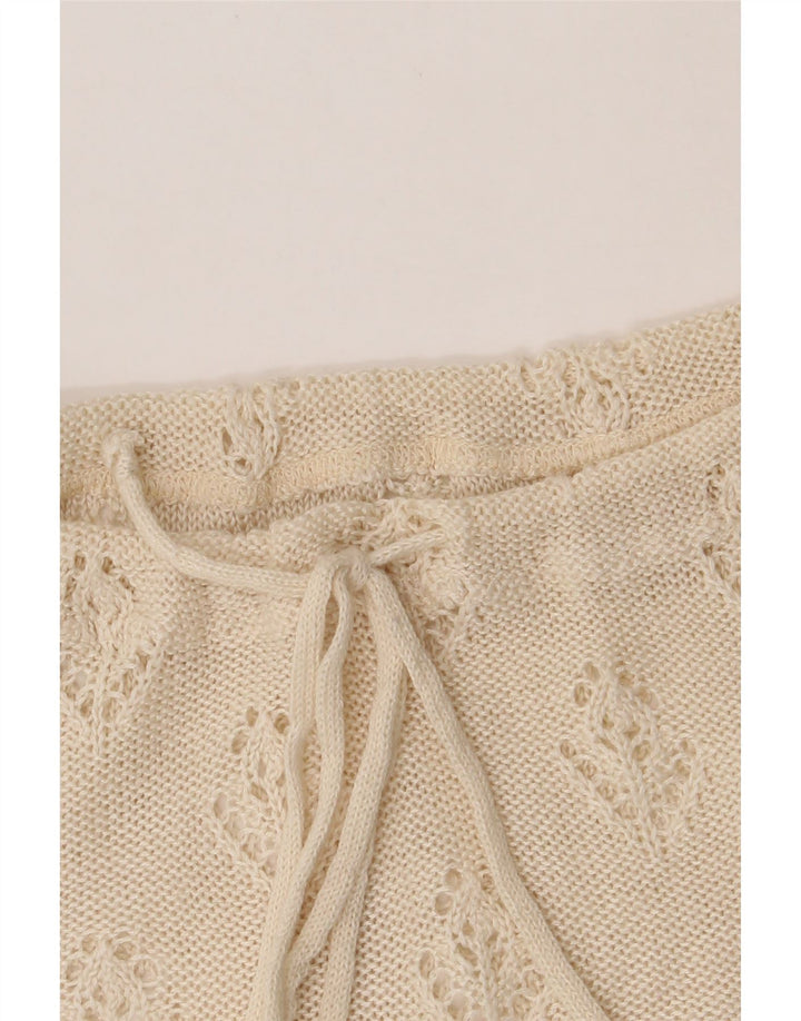 VINTAGE Womens Knit Blouse Top UK 14 Medium Off White Acrylic Vintage Vintage and Second-Hand Vintage from Messina Hembry 