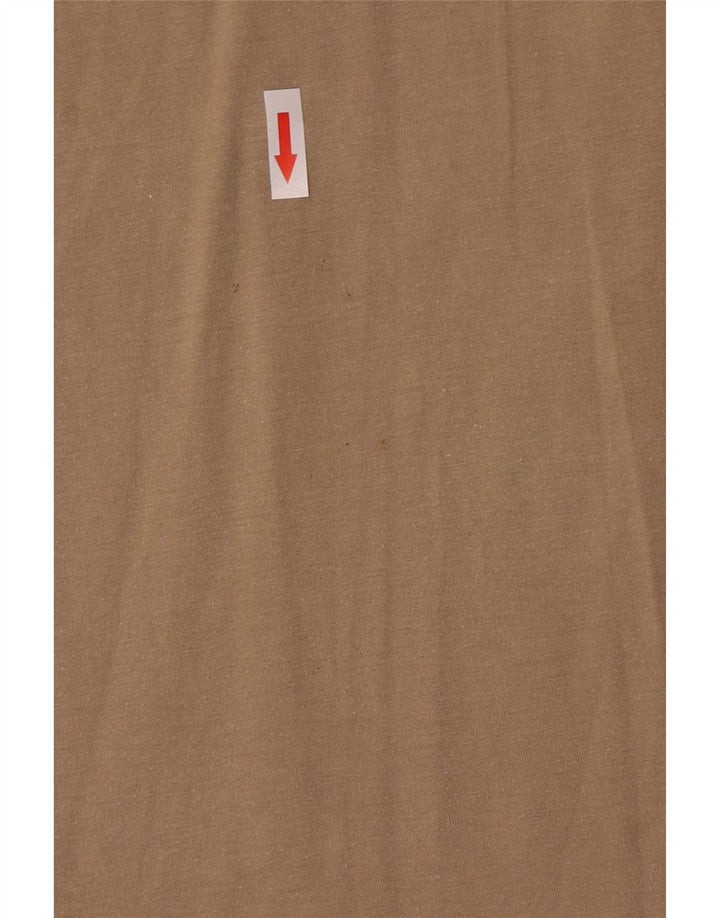 Nike Mens Athletic Cut Graphic T-Shirt Top Large Beige Cotton