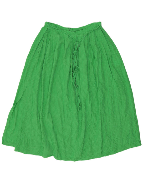 Jack Wills Womens Flared Skirt UK 12 Medium W28  Green Geometric Viscose