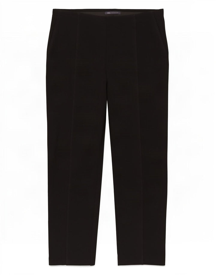 Marks & Spencer Womens Straight Cropped Trousers W33 L26 Black