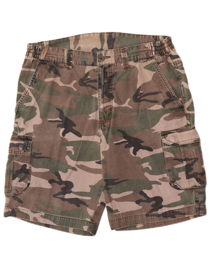 Solognac Mens Cargo Shorts Medium W34  Multicoloured Camouflage Cotton