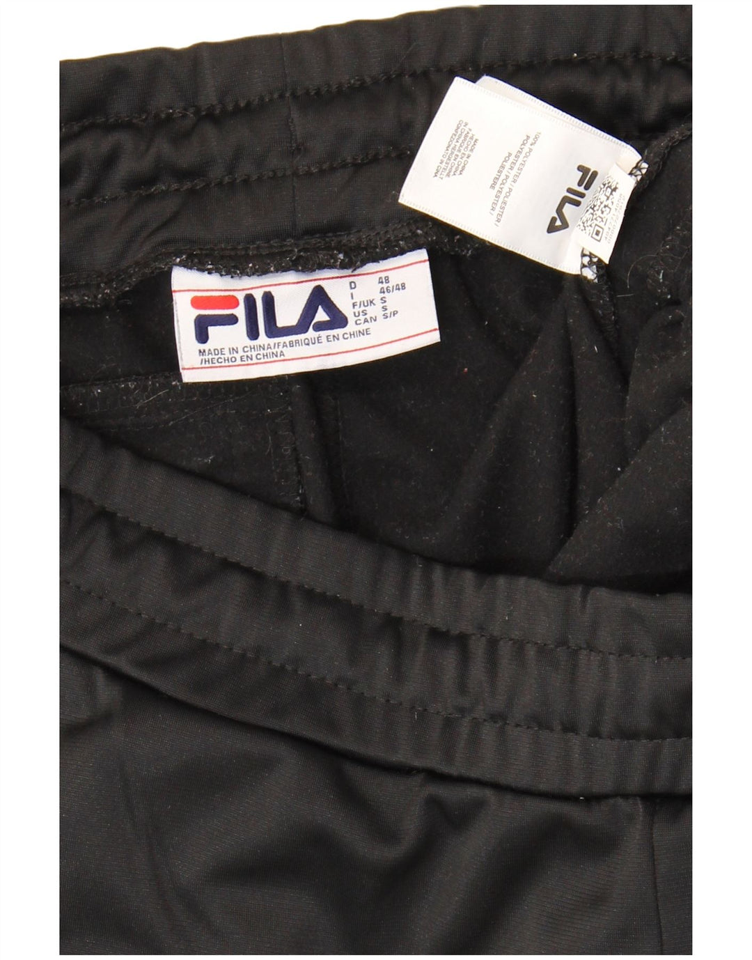 Fila Mens Graphic Tracksuit Trousers Small  Black Polyester