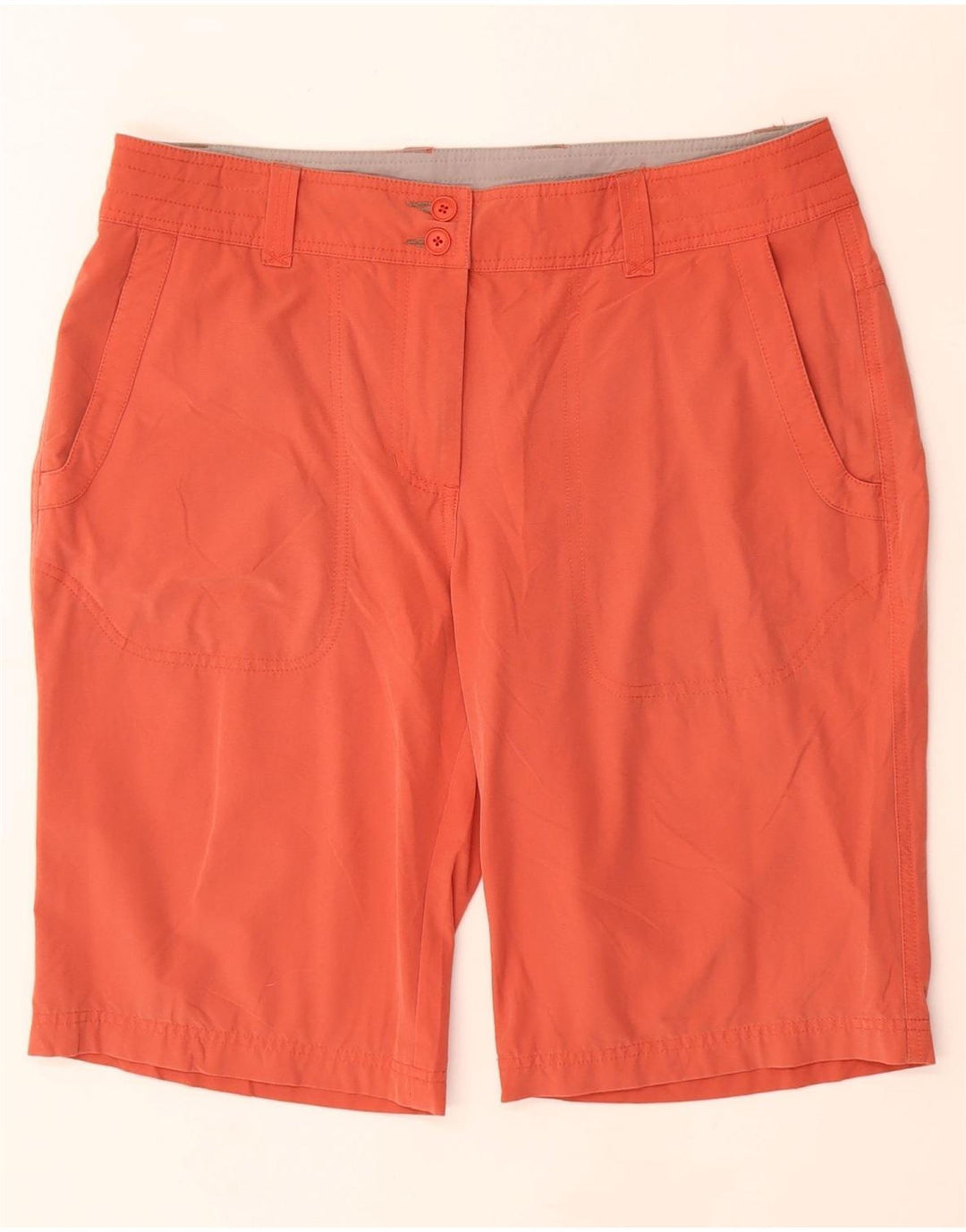 ROHAN Womens Chino Shorts UK 12 Medium W32  Orange Polyamide
