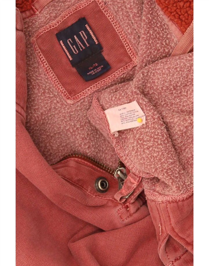 Gap Mens Zip Neck Sweatshirt Jumper XL Red Cotton