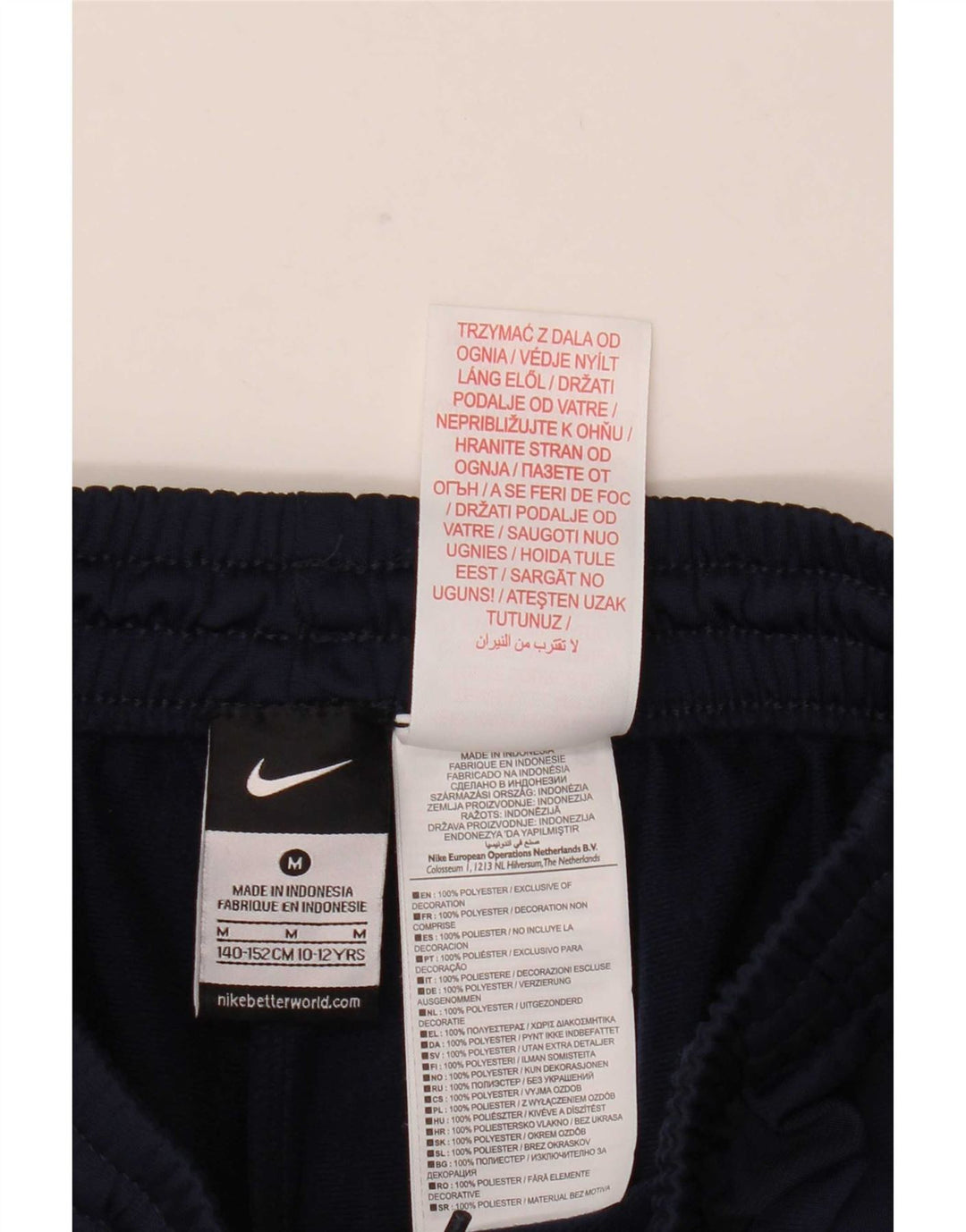 Nike Boys Tracksuit Trousers 10-11 Years Medium Navy Blue Polyester