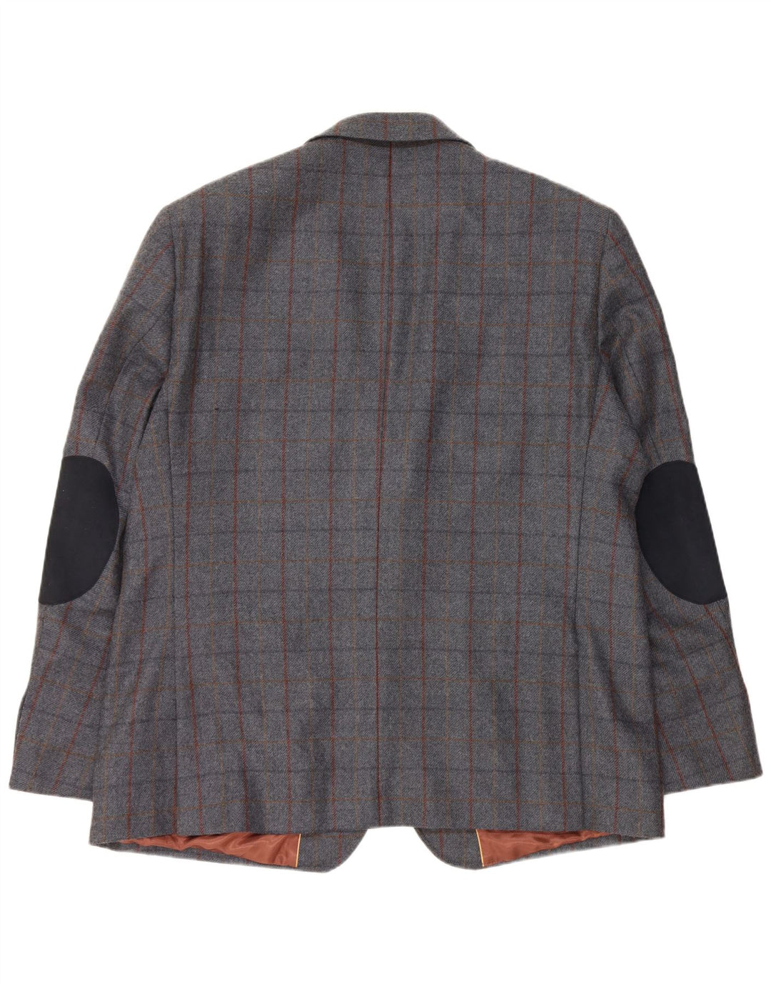Woolrich Mens 2 Button Blazer Jacket UK 48 4XL Grey Check Wool