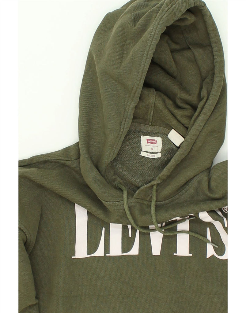 LEVI'S Mens Relaxed Fit Graphic Hoodie Jumper Medium Green Cotton | Vintage Levi's | Thrift | Second-Hand Levi's | Used Clothing | Messina Hembry 