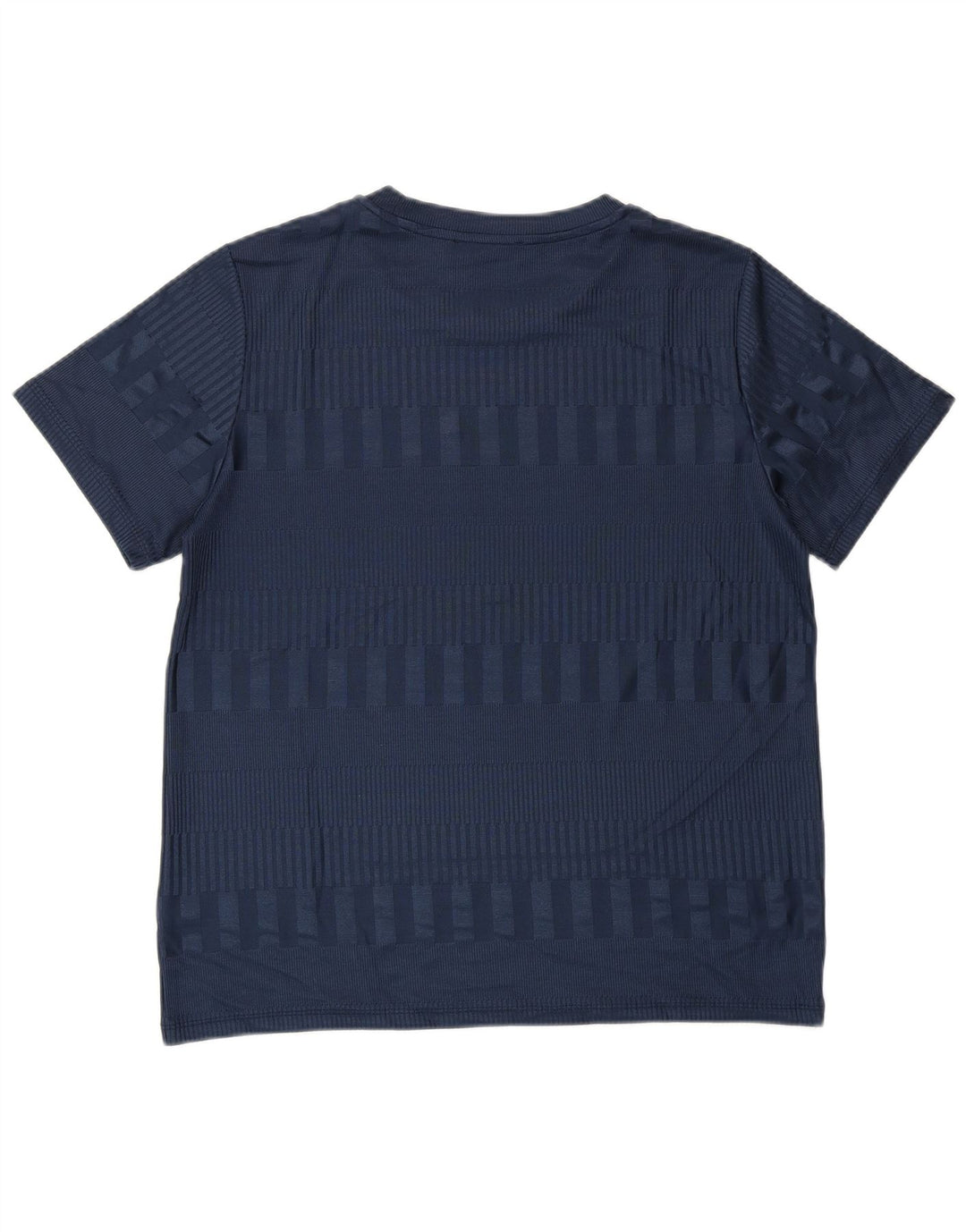 MARKS & SPENCER Womens T-Shirt Top UK 16 Large Navy Blue Striped Polyester