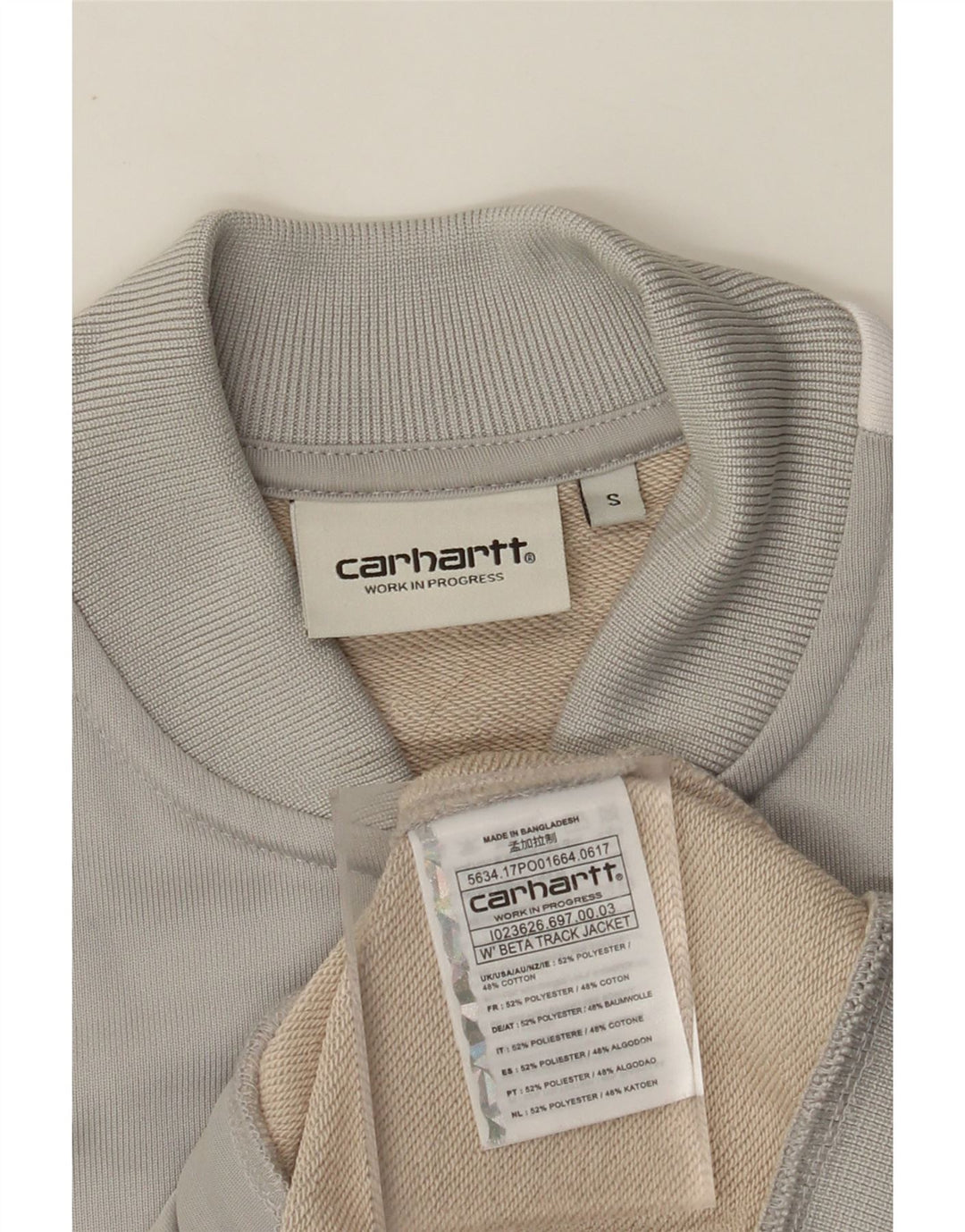 CARHARTT Womens Tracksuit Top Jacket UK 10 Small Grey Colourblock