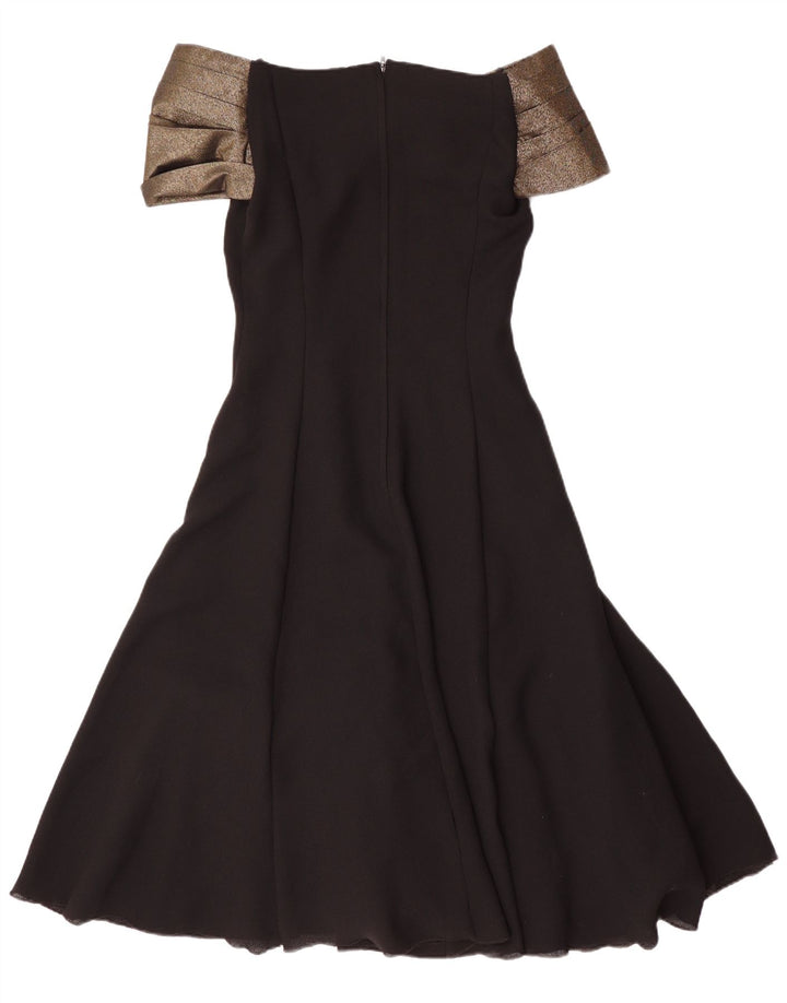 Yessica Womens Off Shoulder Dress EU 36 Small Black Colourblock Polyester