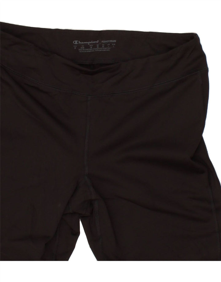 CHAMPION Womens Capri Leggings UK 10 Medium Black Polyester Vintage Champion and Second-Hand Champion from Messina Hembry 