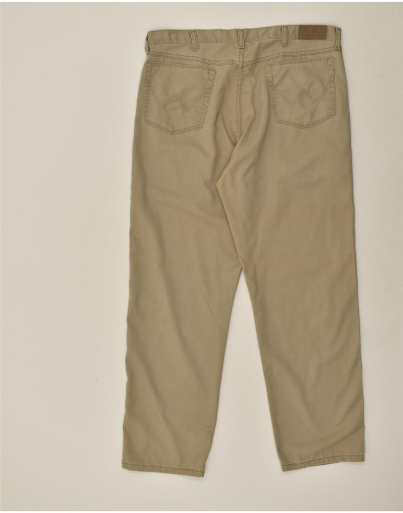 WRANGLER Mens Straight Casual Trousers W38 L32  Beige Cotton | Vintage Wrangler | Thrift | Second-Hand Wrangler | Used Clothing | Messina Hembry 