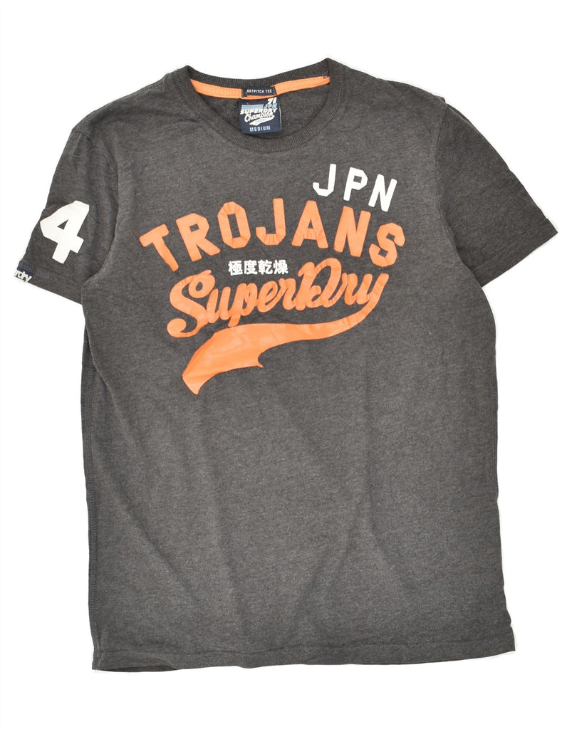 SUPERDRY Mens Graphic T-Shirt Top Medium Grey Cotton | Vintage Superdry | Thrift | Second-Hand Superdry | Used Clothing | Messina Hembry 