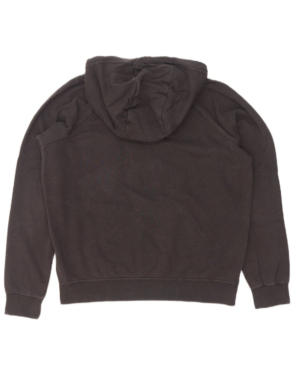 Nike Womens Oversized Hoodie Jumper UK 10 Small Black Cotton