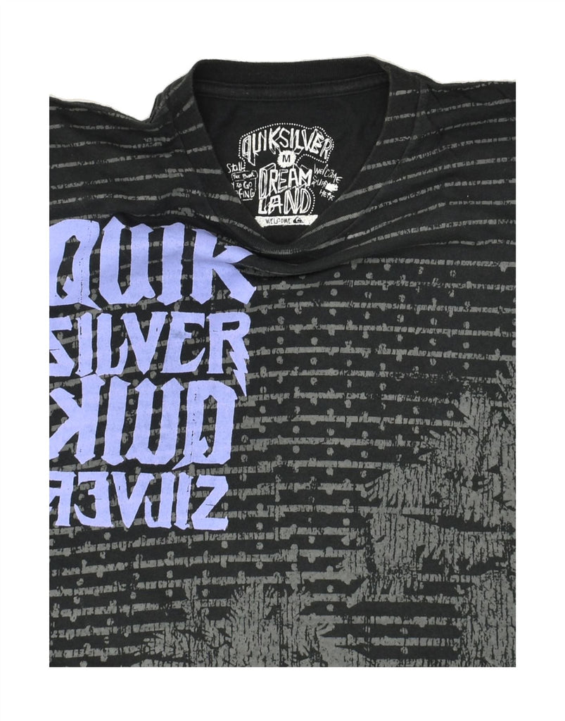 QUIKSILVER Mens Graphic T-Shirt Top Medium Black Cotton | Vintage Quiksilver | Thrift | Second-Hand Quiksilver | Used Clothing | Messina Hembry 