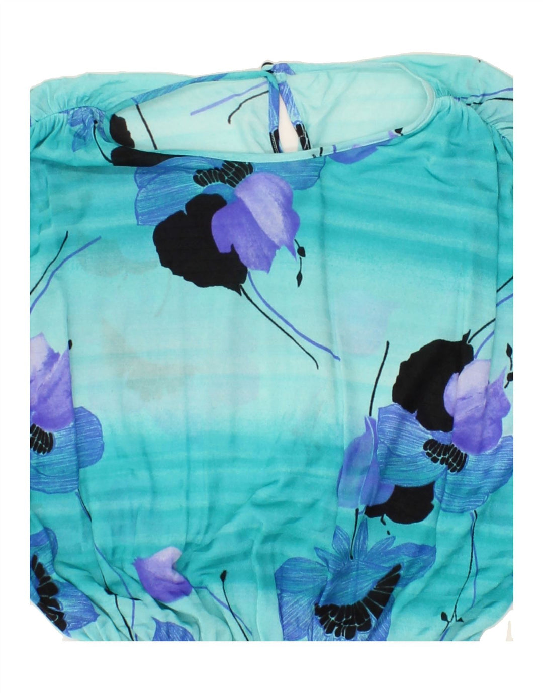 VINTAGE Womens Maxi Dress UK 12 Medium Blue Floral | Vintage Vintage | Thrift | Second-Hand Vintage | Used Clothing | Messina Hembry 
