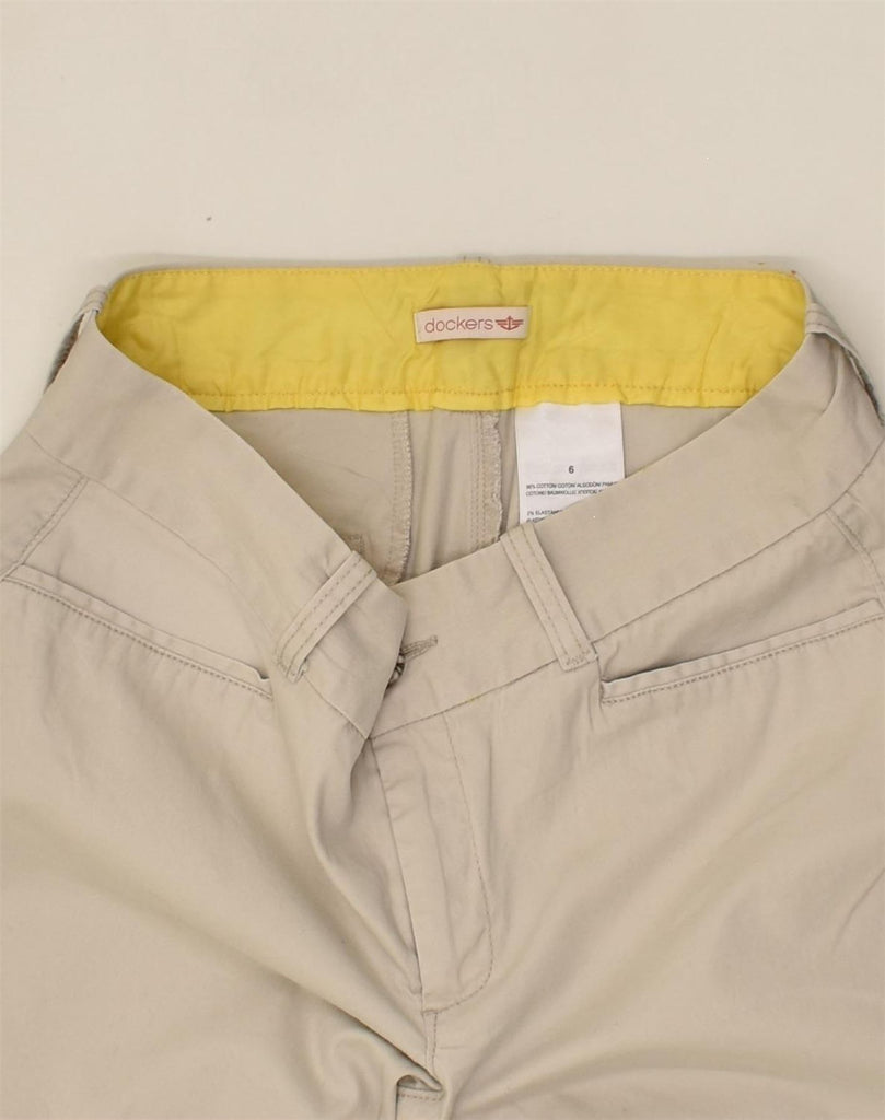 DOCKERS Womens Capri Trousers US 6 Medium W30 Beige Cotton | Vintage Dockers | Thrift | Second-Hand Dockers | Used Clothing | Messina Hembry 