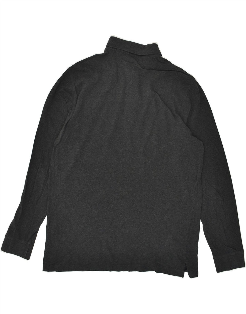 HUGO BOSS Mens Long Sleeve Polo Shirt 2XL Grey Cotton | Vintage Hugo Boss | Thrift | Second-Hand Hugo Boss | Used Clothing | Messina Hembry 