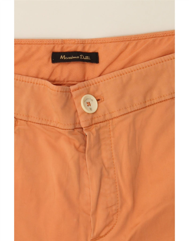 MASSIMO DUTTI Womens Casual Fit Chino Trousers US 6 Small W28 L29 Orange Vintage Massimo Dutti and Second-Hand Massimo Dutti from Messina Hembry 