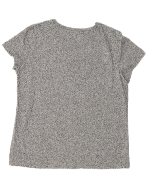 Levi's Womens Graphic T-Shirt Top UK 16 Large Grey Flecked