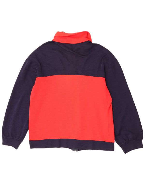 Vintage Mens Tracksuit Top Jacket Small Red Colourblock
