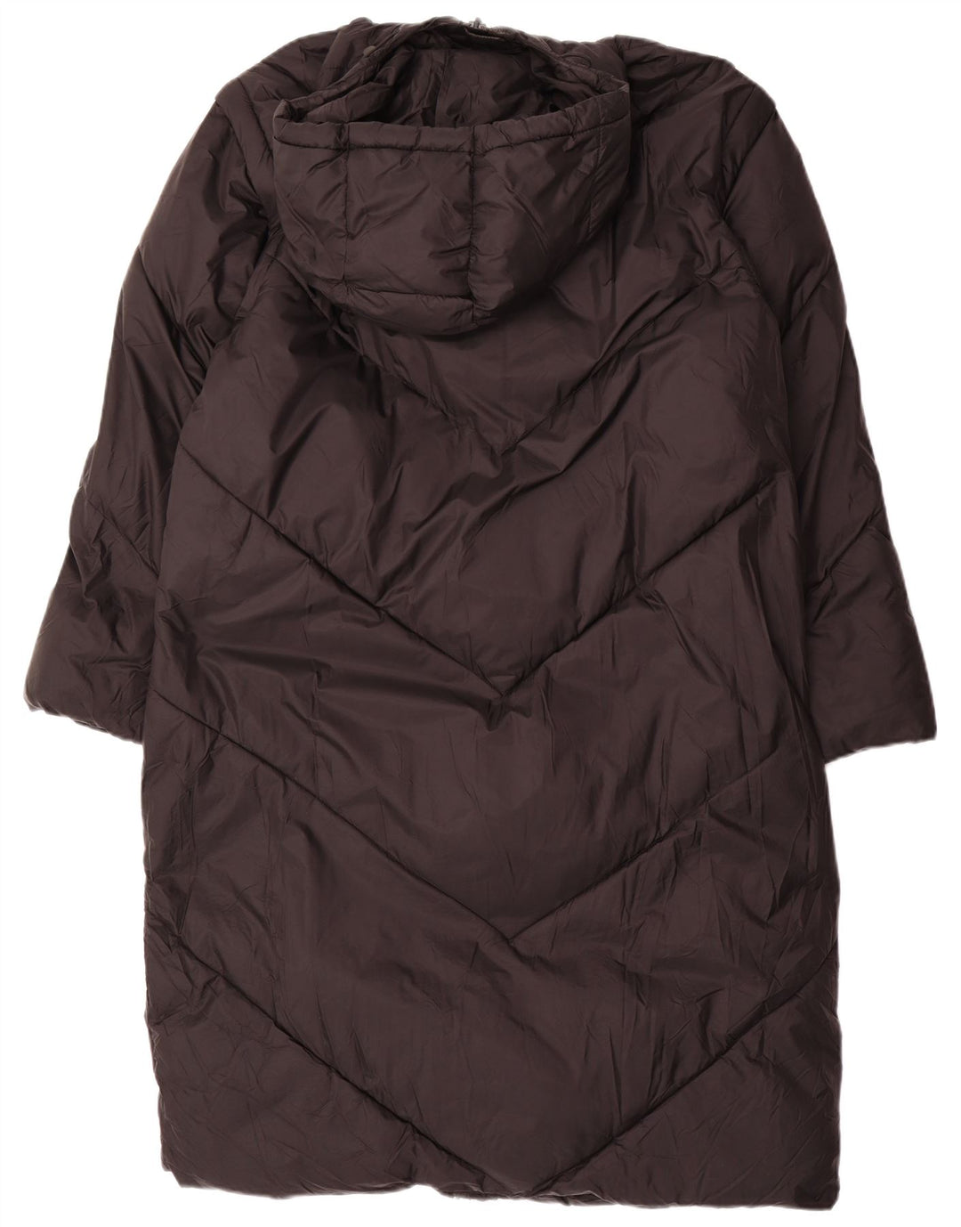 ZARA Womens Oversized Hooded Padded Coat UK 14 Medium Black