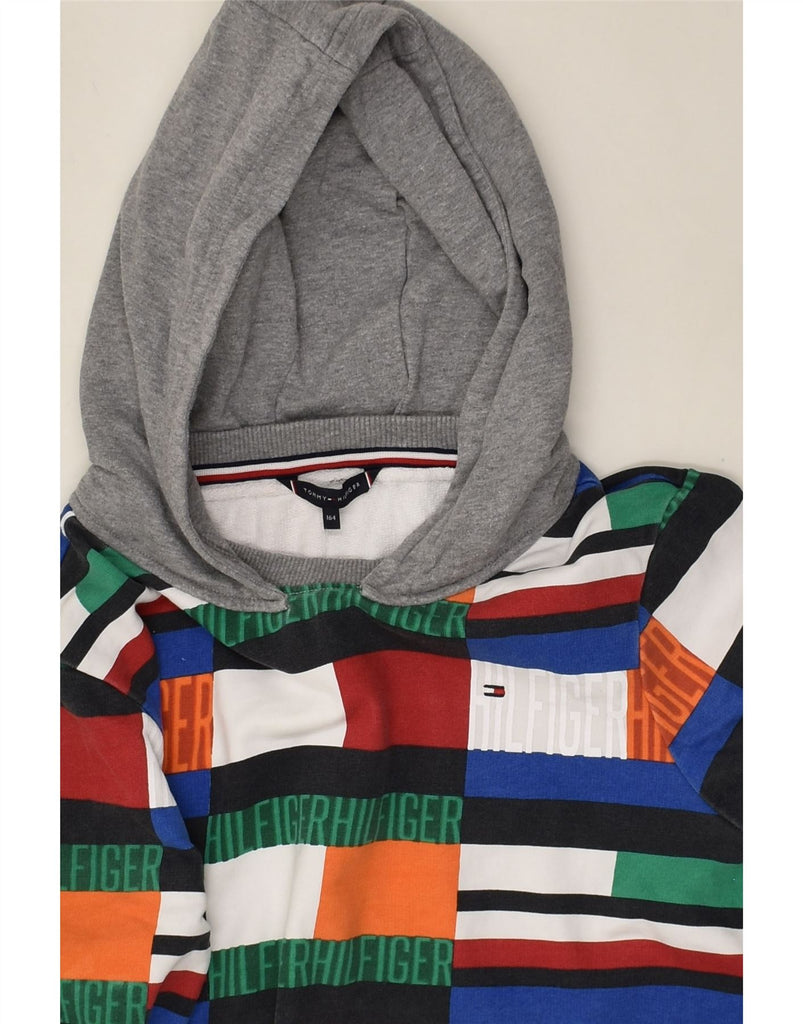 TOMMY HILFIGER Boys Graphic Hoodie Jumper 13-14 Years Multicoloured | Vintage Tommy Hilfiger | Thrift | Second-Hand Tommy Hilfiger | Used Clothing | Messina Hembry 