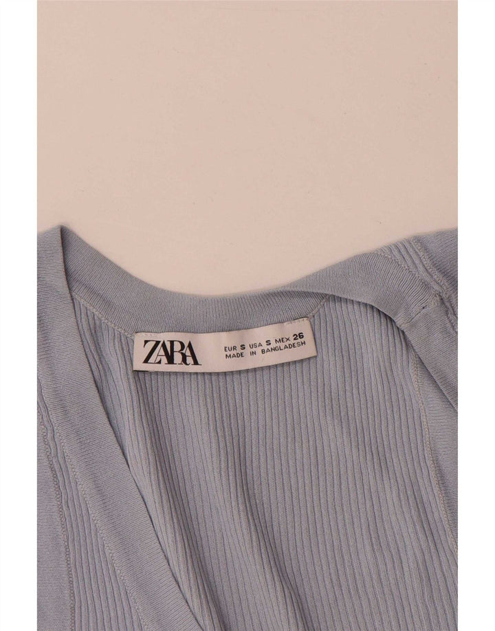Zara Womens Vest Top UK 10 Small Blue Viscose