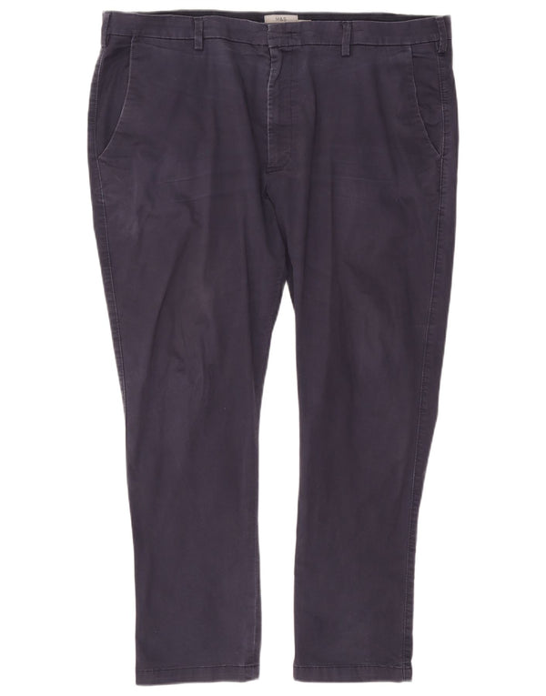 Marks & Spencer Mens Skinny Chino Trousers W40 L29 Navy Blue Cotton